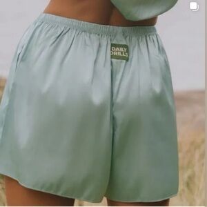 Daily Drills Satin Mint Shorts